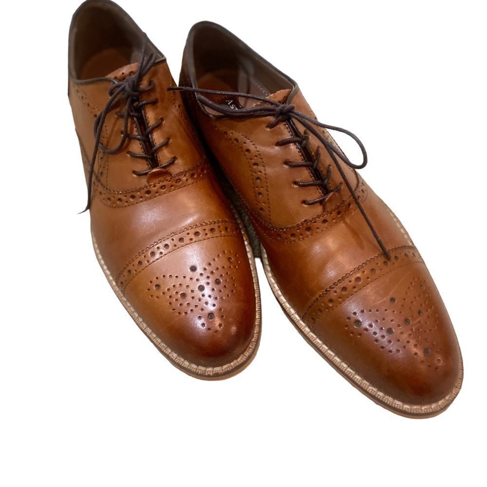 Classic Brown Leather Oxfords